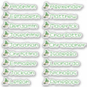 Lucky Gnome Custom Meerdere Naam Stickers (Voorkant)