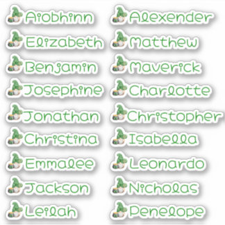Lucky Gnome Custom Meerdere Naam Stickers