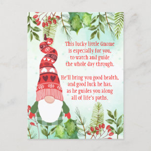 Lucky Gnome Dit gelukkige kleine Briefkaart Gnome