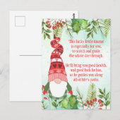 Lucky Gnome Dit gelukkige kleine Briefkaart Gnome (Voorkant / Achterkant)