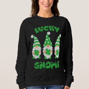 Lucky Gnome St Patrick S Cute Three Gnomes Holding Trui