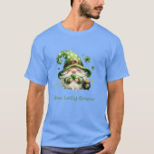 Lucky Gnome - St. Patrick's Day Gnome Shamrocks T-shirt (Voorkant)