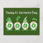 Lucky Gnomen St Patricks Day Briefkaart (Voorkant)