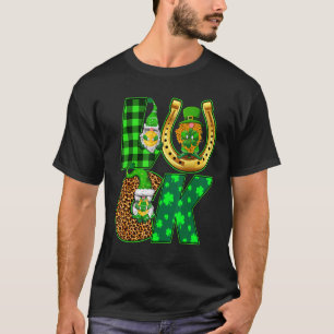 Lucky Gnomes Leprechaun Klaver Hoefijzers St Pat T-shirt