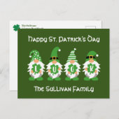 Lucky Gnomes Leprechaun Name St Patricks Day Briefkaart (Voorkant / Achterkant)