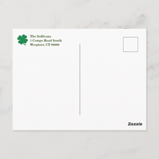 Lucky Gnomes Leprechaun Name St Patricks Day Briefkaart (Achterkant)