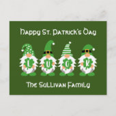 Lucky Gnomes Leprechaun Name St Patricks Day Briefkaart (Voorkant)