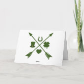 Lucky Gnomes Leprechaun Name St Patricks Day Feestdagen Kaart (Achterkant)