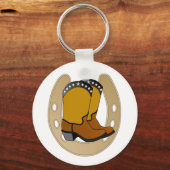 LUCKY GOLD hoefijzer & laarzen SLEUTELHANGER (Voorkant)