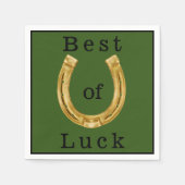 Lucky gold hoefijzer servet (Voorkant)