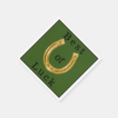 Lucky gold hoefijzer servet (Hoek)