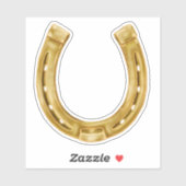 Lucky gold hoefijzer sticker (Vel)