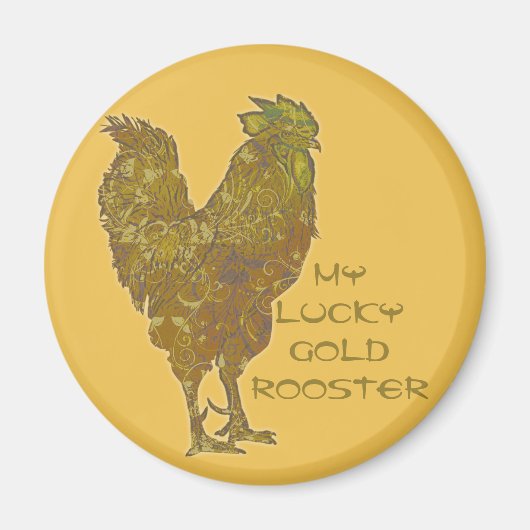 Lucky Gold Rooster | magneet (Voorkant)