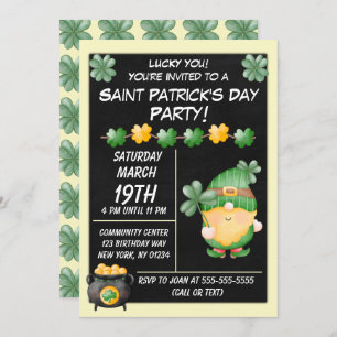 Lucky Gold Saint Patrick's Day Uitnodiging