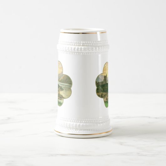  Lucky Gold Shamrock met een Iers Castle Bierpul (Center)