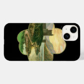  Lucky Gold Shamrock met een Iers Castle Case-Mate iPhone Case (Achterkant (horizontaal))