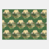  Lucky Gold Shamrock met een Iers Castle Inpakpapier Vel (Voorkant 3)