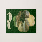  Lucky Gold Shamrock met een Iers Castle Legpuzzel (Horizontaal)