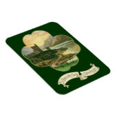  Lucky Gold Shamrock met een Iers Castle Magneet (Rechterzijde)