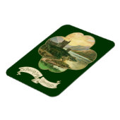  Lucky Gold Shamrock met een Iers Castle Magneet (Linkerzijde)