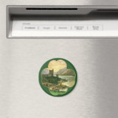  Lucky Gold Shamrock met een Iers Castle Magneet (Insitu (Vaatwasser))