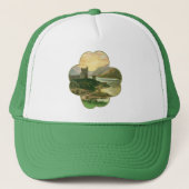  Lucky Gold Shamrock met een Iers Castle Trucker Pet (Voorkant)