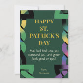 Lucky Gold Shamrock St. Patrick's Day Kaart (Voorkant)