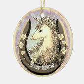 Lucky Gold Unicorn Keramisch Ornament (Links)