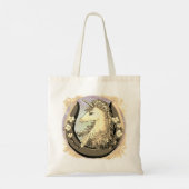 Lucky Gold Unicorn Tote Bag (Achterkant)