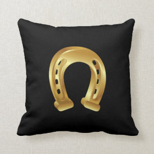 Lucky golden hoefijzer kussen
