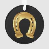 Lucky golden hoefijzer ornament (achterkant)