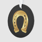 Lucky golden hoefijzer ornament (voorkant)