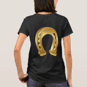 Lucky golden hoefijzer t-shirt (Achterkant)
