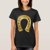 Lucky golden hoefijzer t-shirt (Voorkant)