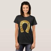 Lucky golden hoefijzer t-shirt (Voorkant volledig)