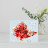 Lucky Goldfish & Bubbles Folie Briefkaart (Staand Voorkant)
