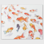 Lucky Goldfish Wrapping Paper Cadeaupapier (Vlak)