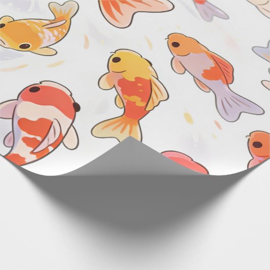 Lucky Goldfish Wrapping Paper Cadeaupapier (Hoek)