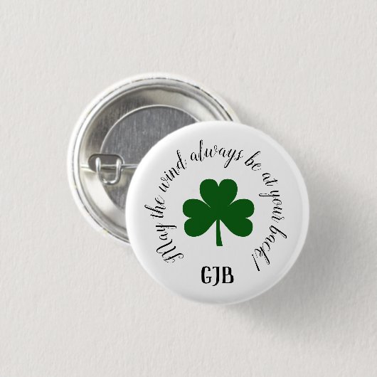 Lucky Golf Button Pin Irish Quote (Voorkant /achterkant)