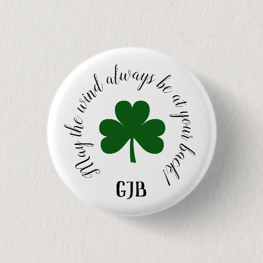 Lucky Golf Button Pin Irish Quote (Voorkant)