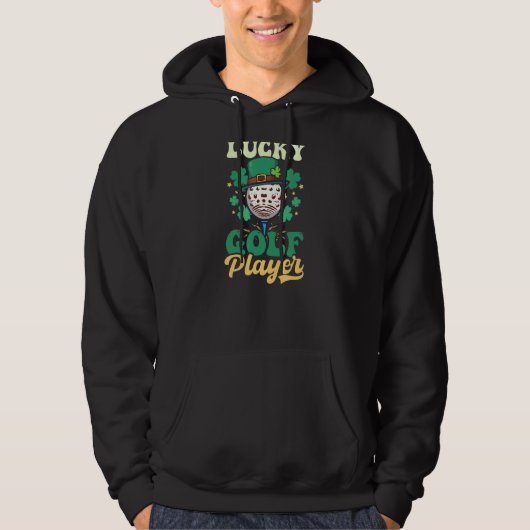 Lucky Golf Speler St Patricks Golfen Hoodie (Voorkant)