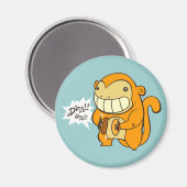 Lucky Gonden Monkey Magneet (Voorkant / Achterkant)