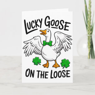 Lucky Goose On The Loose Funny Goose Shamrock St P Kaart