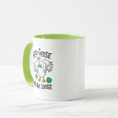 Lucky Goose On The Loose Grappige Gans Klaver Mok (Voorkant links)