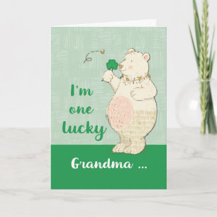 Lucky Grandma of Grandson St. Patrick's Day Kaart