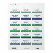 Lucky Grasshopper Gestreept Adreslabel Etiket (Full Sheet)
