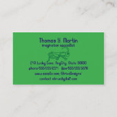 Lucky Grasshopper Striped Visitekaartjes (Achterkant)