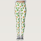 Lucky Green Beer en shamrocks St. Patrick's Day Leggings (Voorkant)