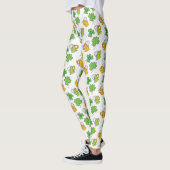 Lucky Green Beer en shamrocks St. Patrick's Day Leggings (Links)