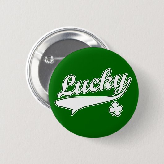 Lucky Green Button Pin (Voorkant /achterkant)
